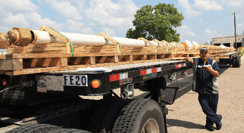 Mining Blast Drill Cylinders on Truck Bed